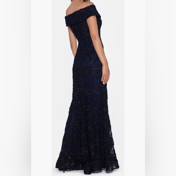 Xscape Evenings Off the Shoulder Sequin Lace Trumpet Gown - Picture 2 of 10